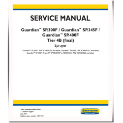 Guardian SP.300F, SP.345F and SP.400F Tiert 4B Final Self-Propelled Sprayers Service Manual (48001084)
