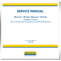Boomer 40 CAB and 50 CAB Compact Tractors (Europe) Service Manual (48017703)