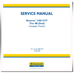 Boomer 54D CVT Tier 4B Final Compact Tractors (Europe) Service Manual (48017704)