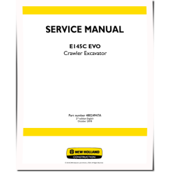New Holland E145C EVO Tier 3 Crawler Excavators (Latin America) Service Manual (48024947A)
