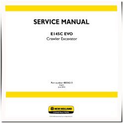 New Holland E145C EVO Tier 3 Crawler Excavators Service Manual (48034213)