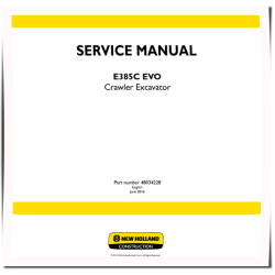 New Holland E385C EVO Tier 3 Crawler Excavators Service Manual (48034228)