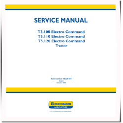 Electro Command T5.100, T5.110 and T5.120 Tractors (Export) Service Manual (48038307)
