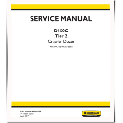 D150C (SN from NHC106500) Tier 2 Crawler Dozers Service Manual (48048569)