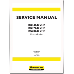 RG140.B VHP, RG170.B VHP and RG200.B VHP Tier 3 Motor Graders (Latin America) Service Manual (48050423D)