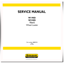 W190D and W230D Tier 2 Wheeled Loaders Service Manual (48083745)