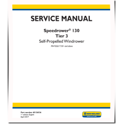 Speedrower 130 Tier 3 Self-Propelled Windrowers (Export) Service Manual (48126536)