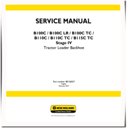 B100C, B100C LR, B100C TC, B110C, B110C TC and B115C TC Backhoe Loaders Service Manual (48126557)