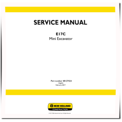 New Holland E17C Tier 4 Compact Excavators Service Manual (48127424)