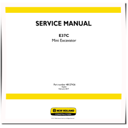 New Holland E37C Tier 4 Final Compact Excavators Service Manual (48127426)
