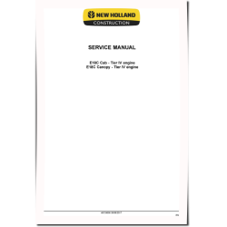 New Holland E18C Tier 4  Compact Excavators Service Manual (48139696)