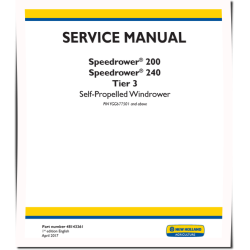 Speedrower 200 and 240 Tier 3 Self-Propelled Windrowers (North America) Service Manual (48143361)