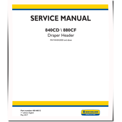 840CD and 880CF (SN from YHH042800) Draper Headers Service Manual (48144012)