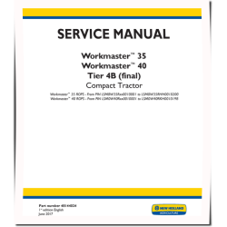 WorkMaster 35 and 40 Tier 4B Final Compact Tractors (North America) Service Manual (48144024)