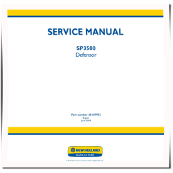 Defensor SP3500 Tier 3 Self-Propelled Sprayers Service Manual (48149953)