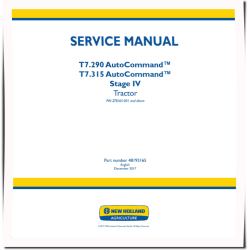 AutoCommand Sidewinder II T7.290 and T7.315 Tractors (Europe) Service Manual (48193165)