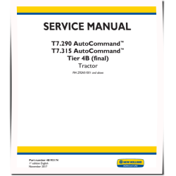 AutoCommand Sidewinder II T7.290 and T7.315 Tier 4B Final Tractors (North America) Service Manual (48193174)