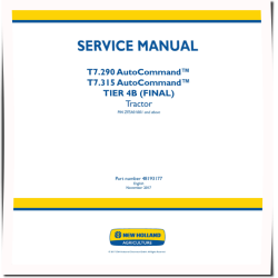 AutoCommand T7.290 and T7.315 Tier 4B Final Tractors (Export) Service Manual (48193177)