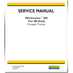 Workmaster 25S Tier 4B Final Compact Tractors Service Manual (51421067)