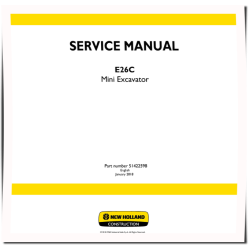 New Holland E26C Tier 4 Final Compact Excavators (European Edition) Service Manual (51422598)