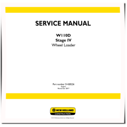 W110D Stage IV Wheeled Loaders Service Manual (51428226)