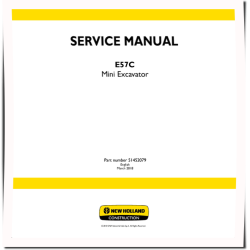 New Holland E57C Tier 4 Final Compact Excavators (European Edition) Service Manual (51452079)