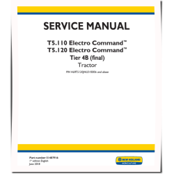 Electro Command T5.110 and T5.120 Tier 4B Final Tractors (North America) Service Manual (51487916)