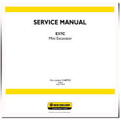 New Holland E37C Tier 4 Final Compact Excavators (North American Edition) Service Manual (51487933)