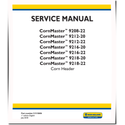 CornMaster 9208-22, 9212-20, 9212-22, 9216-20, 9216-22, 9218-20, 9218-22 Service Manual
