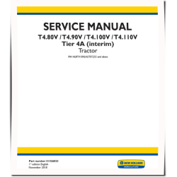 T4.80V, T4.90V, T4.100V, T4.110V interim Tier 4A Tractors Service Manual (51526023)