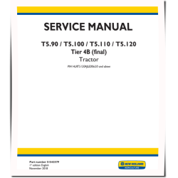T5.90, T5.100, T5.110, T5.120 Tier 4B Final Tractors (North America) Service Manual (51543579)