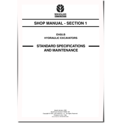 New Holland EH50.B Compact Excavators (North American Edition) Workshop Manual (6-78600NA)