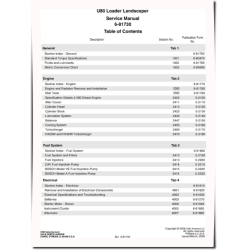 U80 Landscape Loaders Service Manual (6-81730NA)