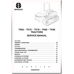 TK100A, TK65, TK70A, TK75, TK75A, TK76, TK80A, TK85, TK90A and TK95 Crawler Tractors Service Manual (6035438100)