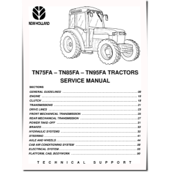 TN75FA, TN85FA and TN95FA Tractors Service Manual (6035445100)