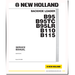 B110, B115, B95, B95LR and B95TC Backhoe Loaders Service Manual (60367230NA)