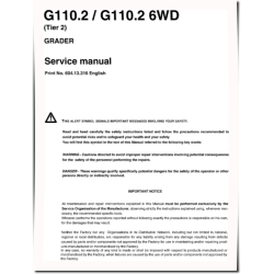 G110.2 and G110.2 6WD Tier 2 Motor Graders Service Manual (60413316)