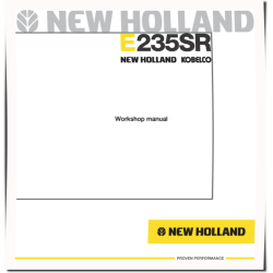 New Holland E235 SR Crawler Excavators Workshop Manual (60413436)