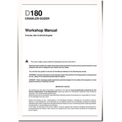 D180 Crawler Dozers Workshop Manual (60413522)