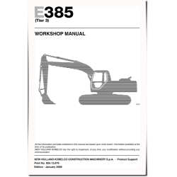New Holland E385 Tier 3 Crawler Excavators Workshop Manual (60413679)