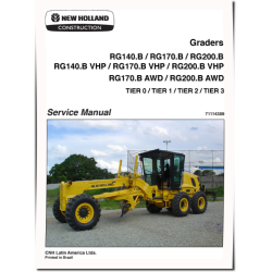 RG140.B (VHP), RG170.B (AWD,VHP), RG200.B (AWD,VHP) TIER0/1/2/3 Motor Graders Service Manual (71114389)