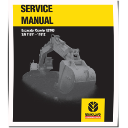 New Holland EC160 (SN: 11811-11812) Crawler Excavators Service Manual (73179382)