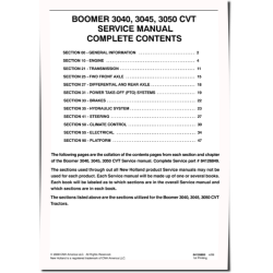 Boomer 3040, 3045 and 3050 Compact Tractors With Cab and CVT Transmission Service Manual (84126849)