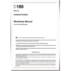 D180 Tier 3 Crawler Dozers Workshop Manual (84151290)