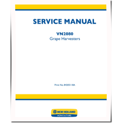 VN2080 Grape Harvesters Service Manual (84205118A)