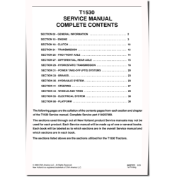 T1530 Tractors Service Manual (84227369)