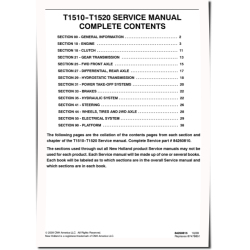T1510 and T1520 Tractors Service Manual (84260810)