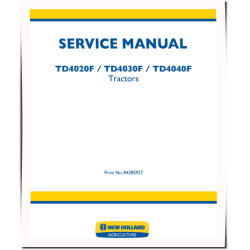 TD4020F, TD4030F and TD4040F Tractors Service Manual (84285927)