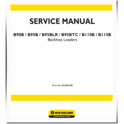 B110B, B115B, B90B, B95B, B95BLR and B95BTC Tier 3 Backhoe Loaders Service Manual (84428670B)