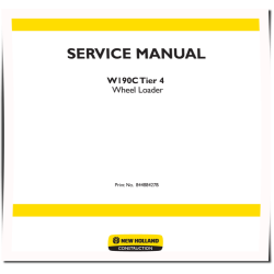 W190C Tier 4 Wheeled Loaders Service Manual (84488427B)